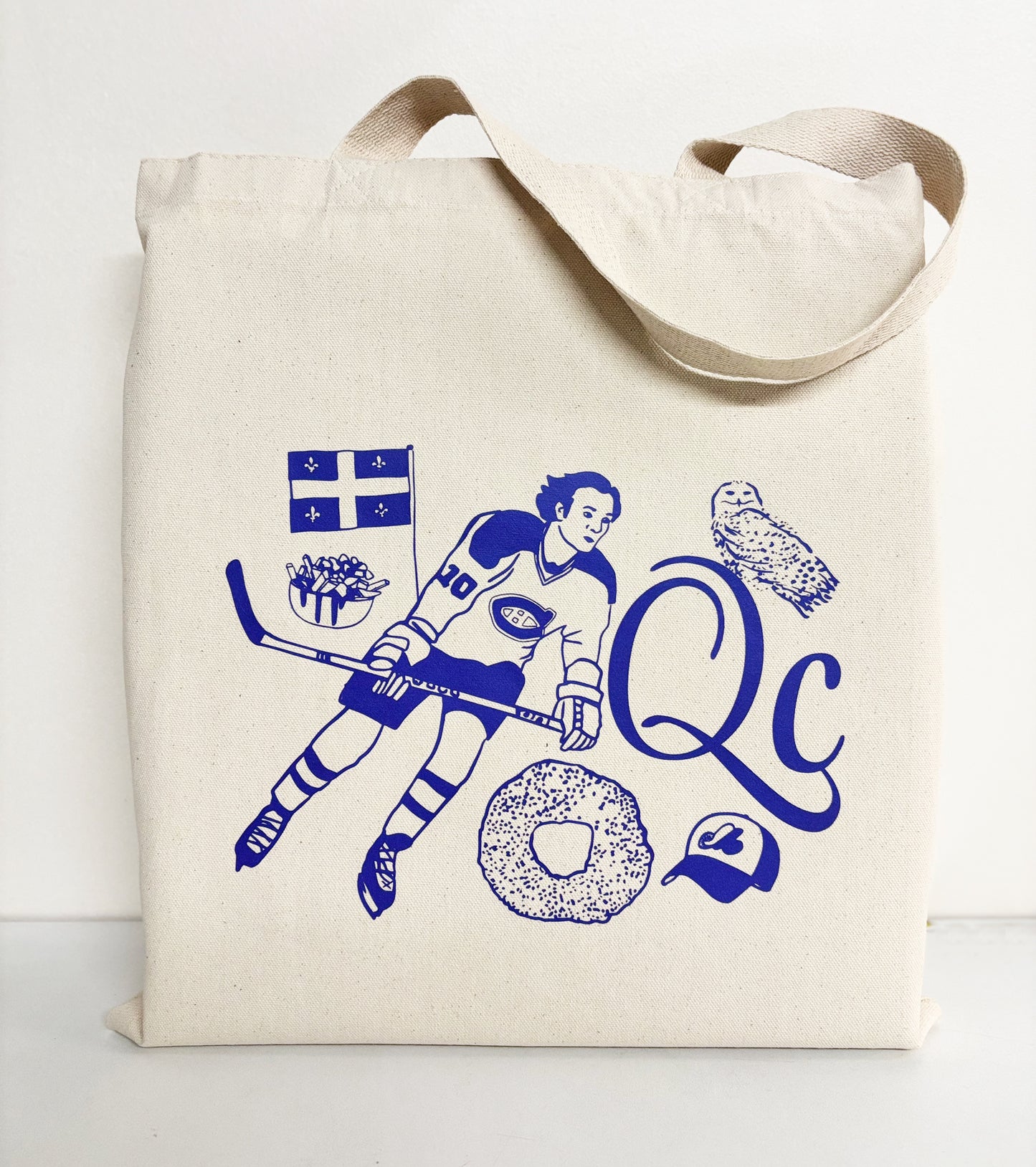Québec Dark Blue Cotton Every Day Tote