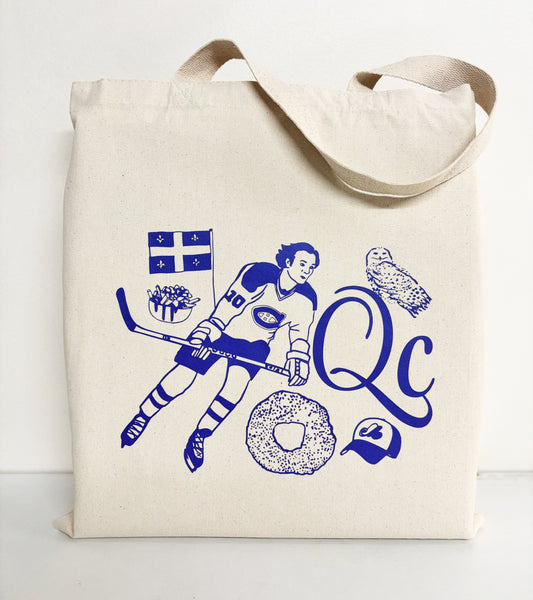 Québec Dark Blue Cotton Every Day Tote