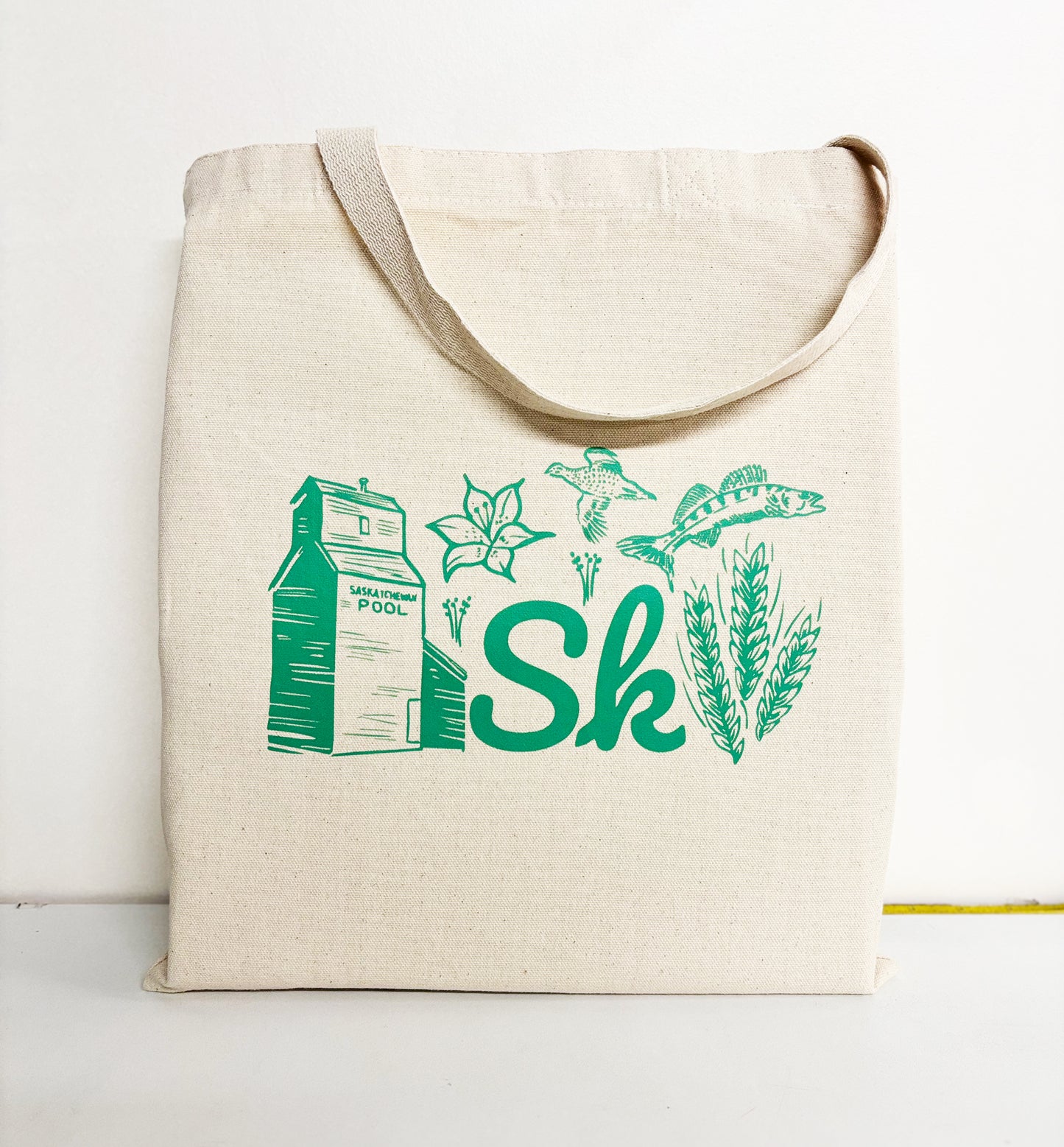 Saskatchewan Green Cotton Every Day Tote