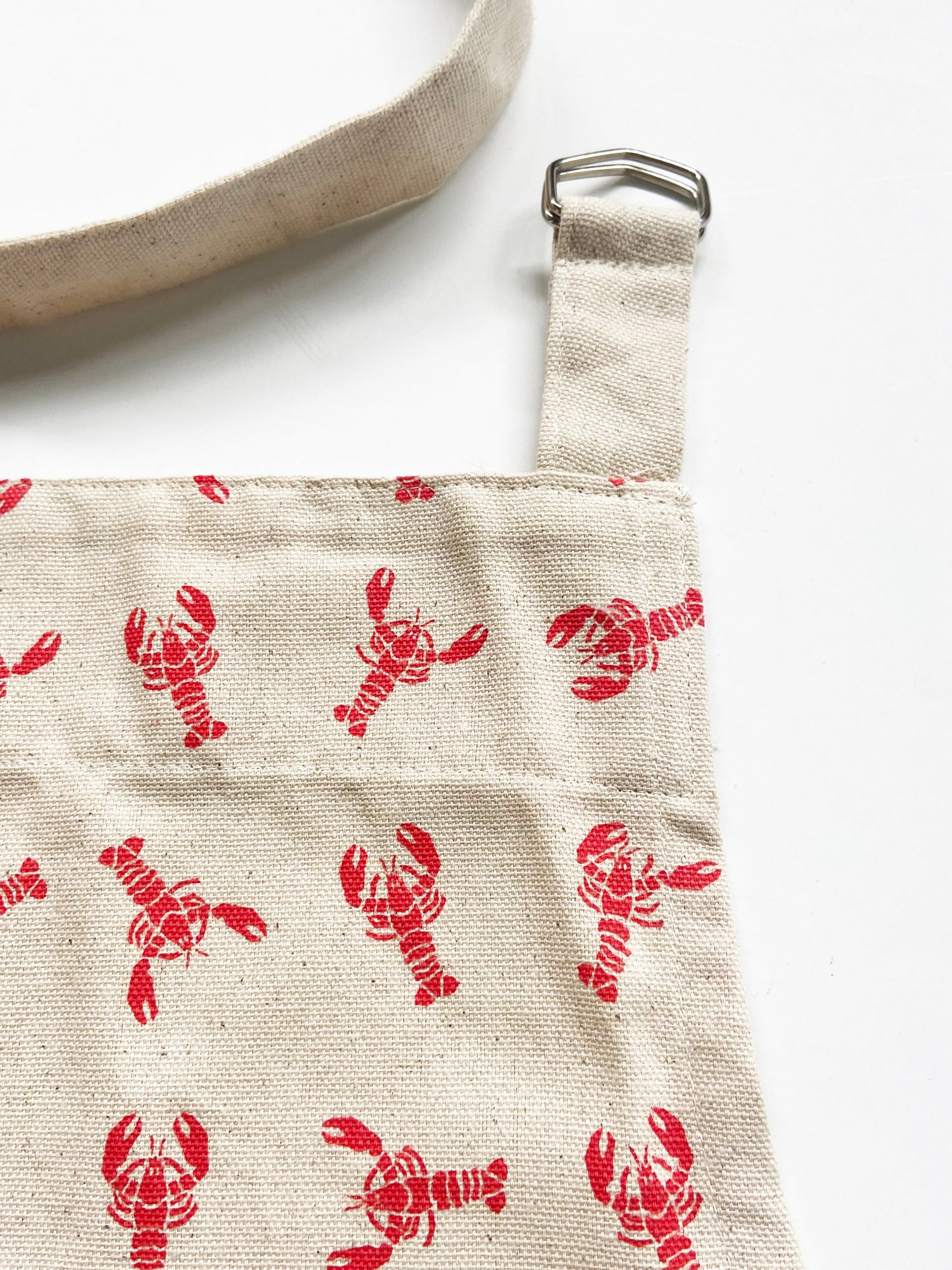 Unisex Apron - Lobster Pattern - Natural Cotton Canvas