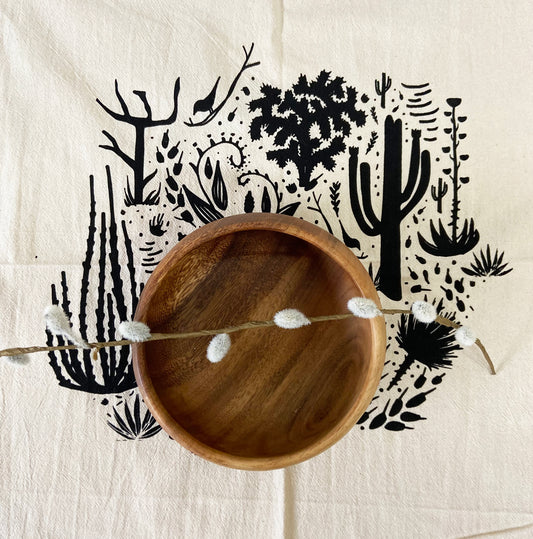 Desert Scene Organic Hand Printed Napkins Set of 4