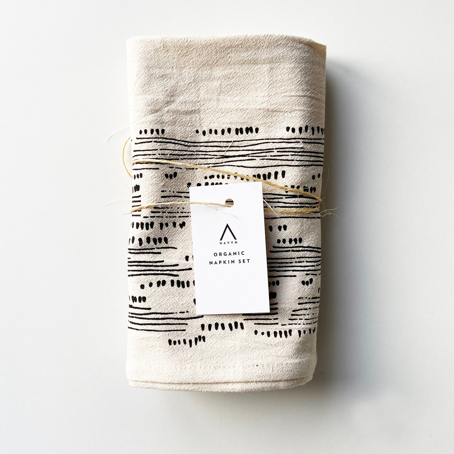 Digital Landscape Organic Hand Printed Napkins Set of 4 or 8