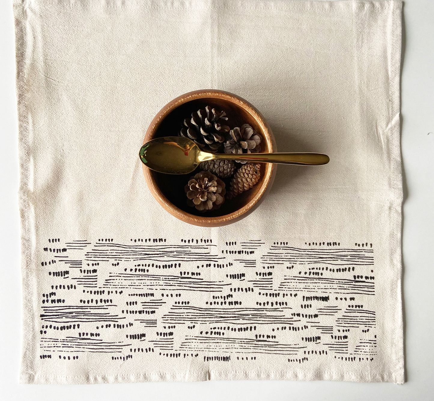 Digital Landscape Organic Hand Printed Napkins Set of 4 or 8