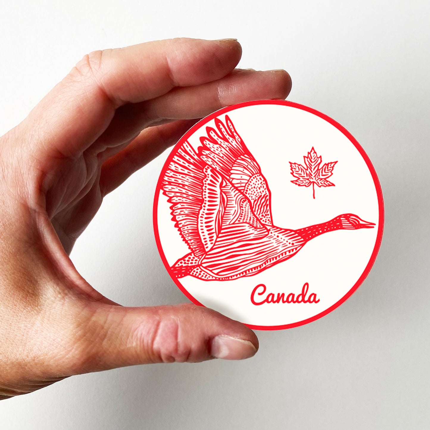 Canada Goose Red Vinyl Sticker