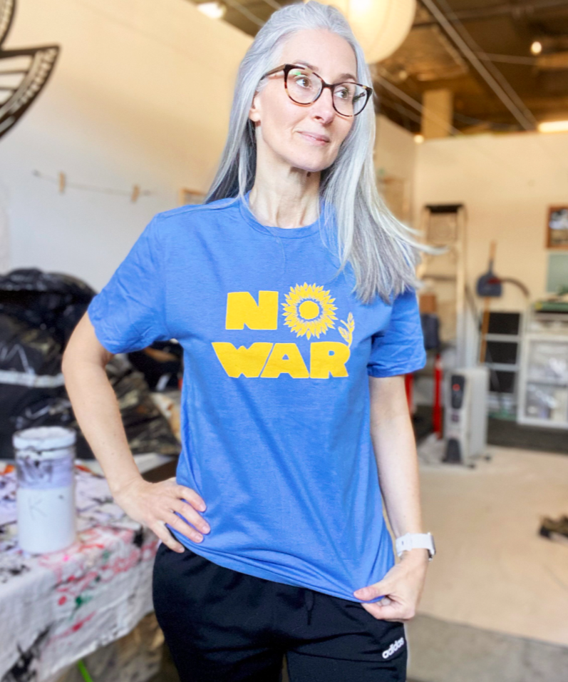 NO WAR Unisex Tee in Support of the Ukraine Crisis - LIMITED EDITION*